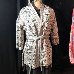 Black and white cardigan